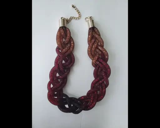 Chico's crystal mesh braided necklace