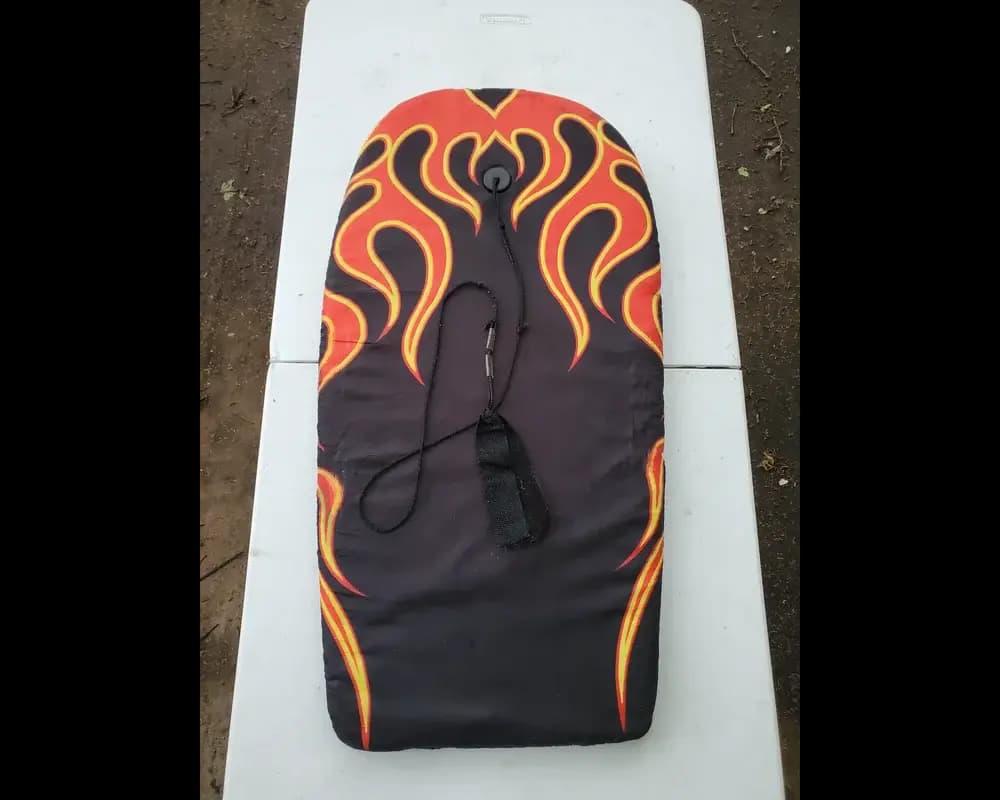 Vintage flame pattern bodyboard