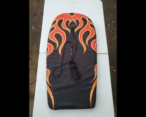 Vintage flame pattern bodyboard