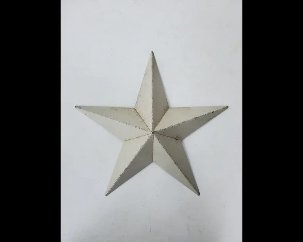Distressed metal barn star wall